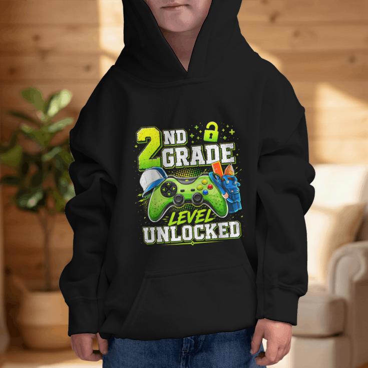 Back To School 2nd Second Grade Level Unlocked Gamer Kid Graphic Kid Hoodie Back To School 2nd Second Grade Level Unlocked Gamer Kid Graphic Kid Hoodie
