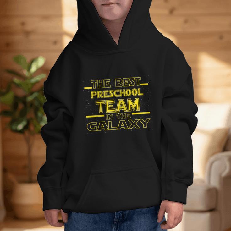 Back To School Best Preschool Team In The Galaxy Space Out Graphic Kid Hoodie