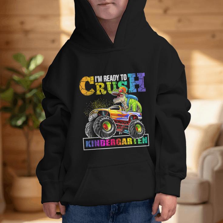Back To School Boy Dinosaur I'm Ready To Crush Kindergarten Graphic Kid Hoodie