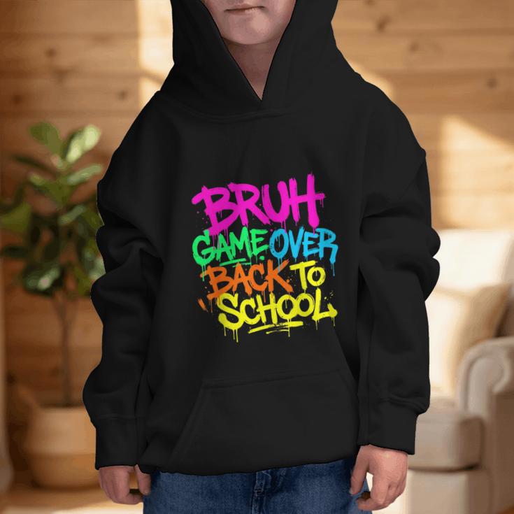 Back To School Bruh Game Over Gaming Boys Graphic Kid Hoodie Back To School Bruh Game Over Gaming Boys Graphic Kid Hoodie