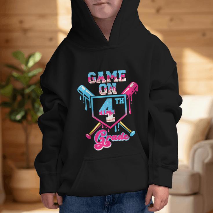 Back To School Game On Fourth Grade Baseball First Day Boys Graphic Kid Hoodie Back To School Game On Fourth Grade Baseball First Day Boys Graphic Kid Hoodie