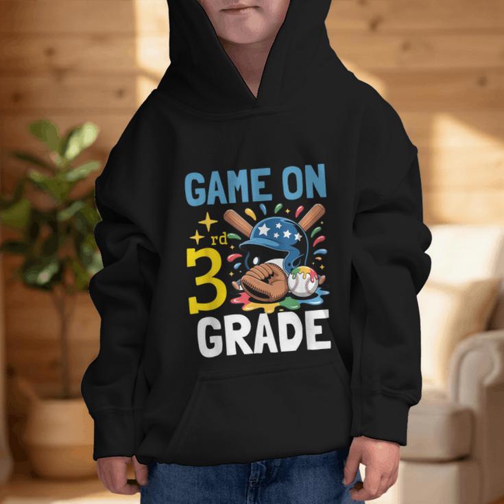 Back To School Game On Third Grade Baseball First Day Boys Graphic Kid Hoodie Back To School Game On Third Grade Baseball First Day Boys Graphic Kid Hoodie
