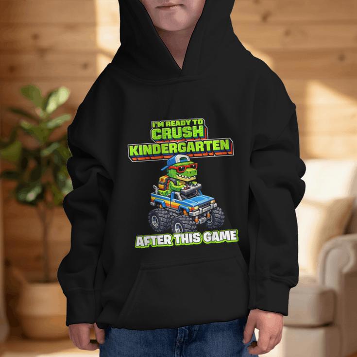 Back To School Kindergarten Retro Monster Truck Dinosaur Boy Graphic Kid Hoodie