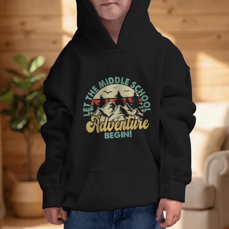 Back To School Let The Middle School Adventure Begin Graphic Kid Hoodie Back To School Let The Middle School Adventure Begin Graphic Kid Hoodie