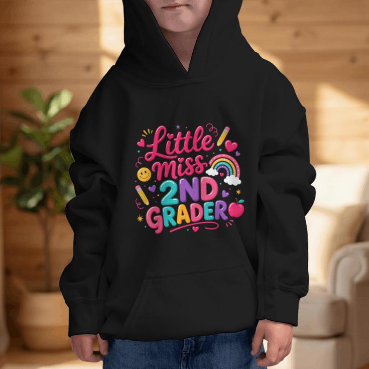 Back To School Little Miss 2nd Grader Rainbow Girl Graphic Kid Hoodie Back To School Little Miss 2nd Grader Rainbow Girl Graphic Kid Hoodie