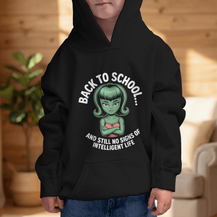 Back To School And Still No Signs Of Intelligent Life Alien Graphic Kid Hoodie