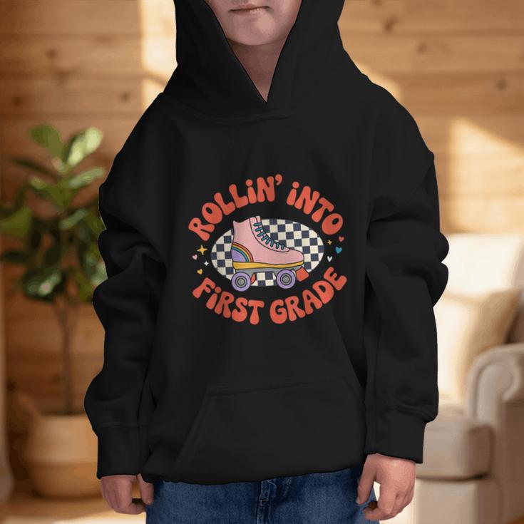 Back To School Rollin Into First Grade Girls Graphic Kid Hoodie Back To School Rollin Into First Grade Girls Graphic Kid Hoodie