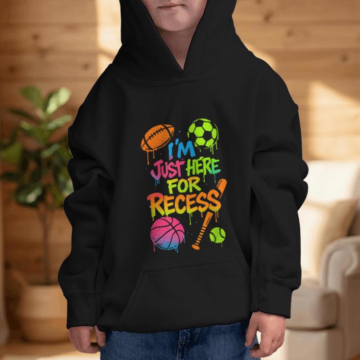 Back To School Sports Basketball Football Recess Graphic Kid Hoodie Back To School Sports Basketball Football Recess Graphic Kid Hoodie