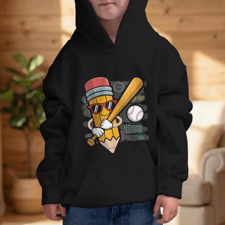 Baseball Player Pencil Back To School Cute Sport Students Graphic Kid Hoodie Baseball Player Pencil Back To School Cute Sport Students Graphic Kid Hoodie