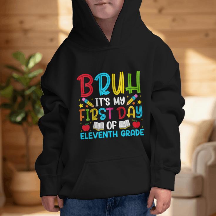Bruh It's My First Day Of Junior Back To School Graphic Kid Hoodie
