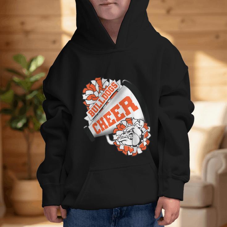 Bulldogs Cheerleading Back To School Cheer Team Orange Graphic Kid Hoodie Bulldogs Cheerleading Back To School Cheer Team Orange Graphic Kid Hoodie