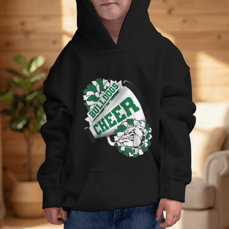 Bulldogs Cheerleading Back To School Cheer Team Spirit Green Graphic Kid Hoodie Bulldogs Cheerleading Back To School Cheer Team Spirit Green Graphic Kid Hoodie
