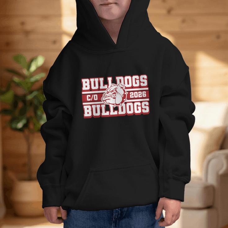 Bulldogs Class Of 2026 Back To School Senior Spirit M Graphic Kid Hoodie Bulldogs Class Of 2026 Back To School Senior Spirit M Graphic Kid Hoodie