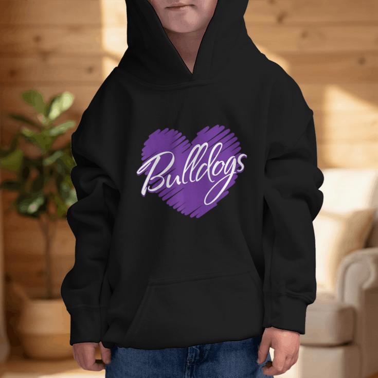 Bulldogs Heart Back To School Spirit P Graphic Kid Hoodie Bulldogs Heart Back To School Spirit P Graphic Kid Hoodie