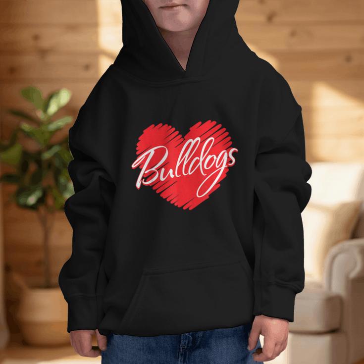Bulldogs Heart Back To School Spirit R Graphic Kid Hoodie Bulldogs Heart Back To School Spirit R Graphic Kid Hoodie