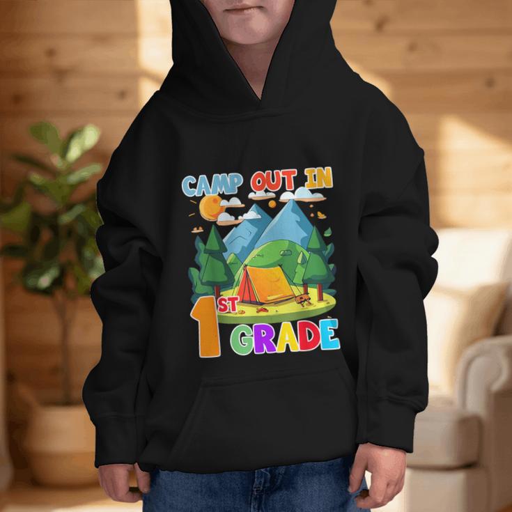Camp Out In 1st Grade Back To School For Camping Lover Graphic Kid Hoodie Camp Out In 1st Grade Back To School For Camping Lover Graphic Kid Hoodie