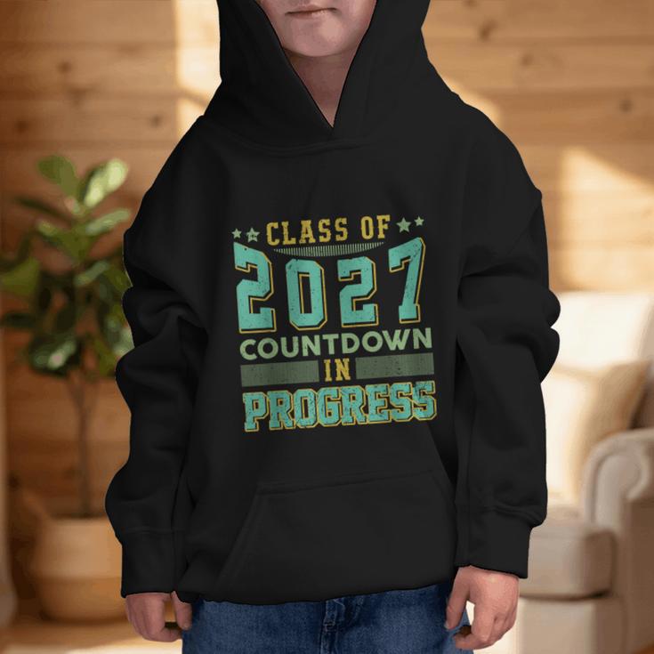 Class Of 2027 Countdown In Progress Fun Back To School Retro Graphic Kid Hoodie