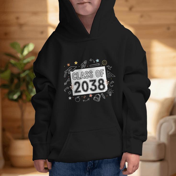 Class Of 2038 Grow Wiith Me School Back To School First Day Graphic Kid Hoodie