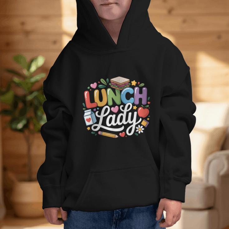 Colorful Lunch Lady Appreciation Retro Back To School Graphic Kid Hoodie Colorful Lunch Lady Appreciation Retro Back To School Graphic Kid Hoodie