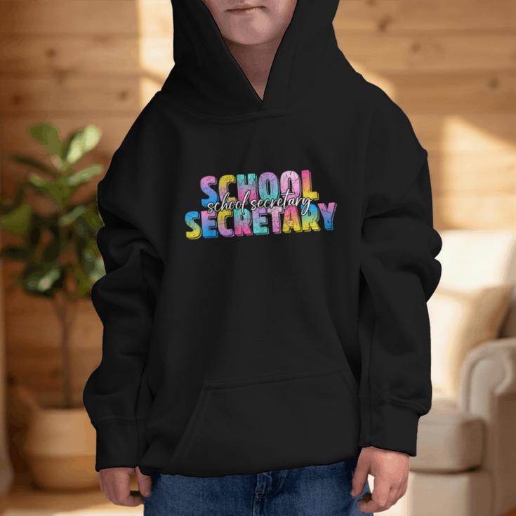 Colorful School Secretary Back To School Rainbow Graphic Kid Hoodie Colorful School Secretary Back To School Rainbow Graphic Kid Hoodie