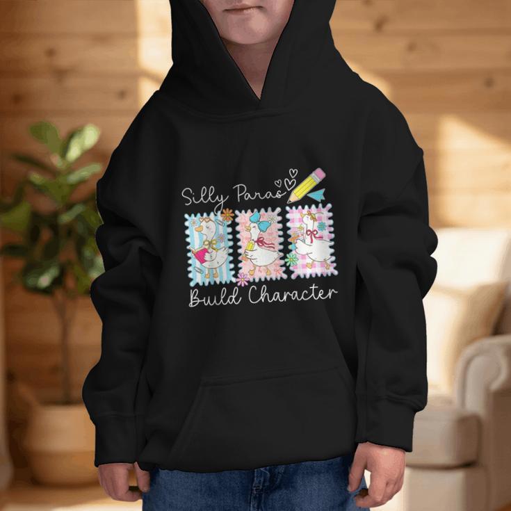 Coquette Back To School Silly Paras Build Character Graphic Kid Hoodie