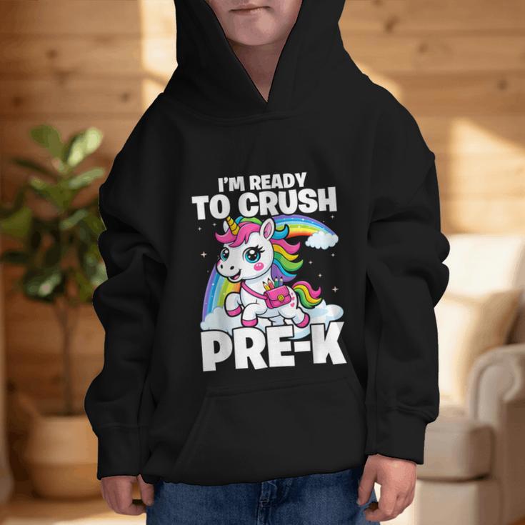 Crush Pre-K Girls Back To School Unicorn First Day Preschool Graphic Kid Hoodie