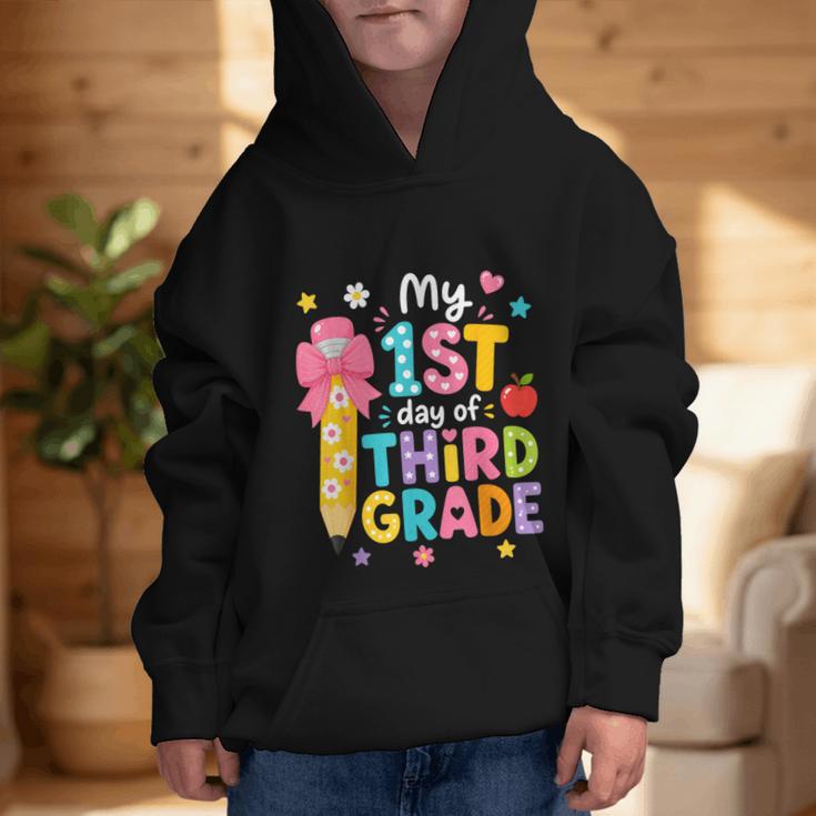Cute My 1st Day Of Third Grade Pencil Back To School Girls Graphic Kid Hoodie Cute My 1st Day Of Third Grade Pencil Back To School Girls Graphic Kid Hoodie