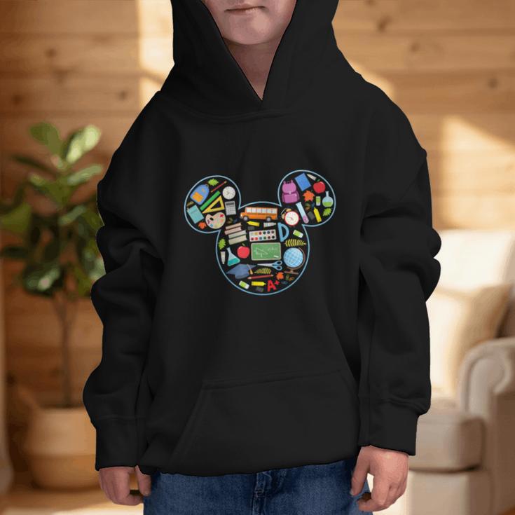 Disney Mickey And Friends Back To School Supplies Logo Fill Graphic Kid Hoodie