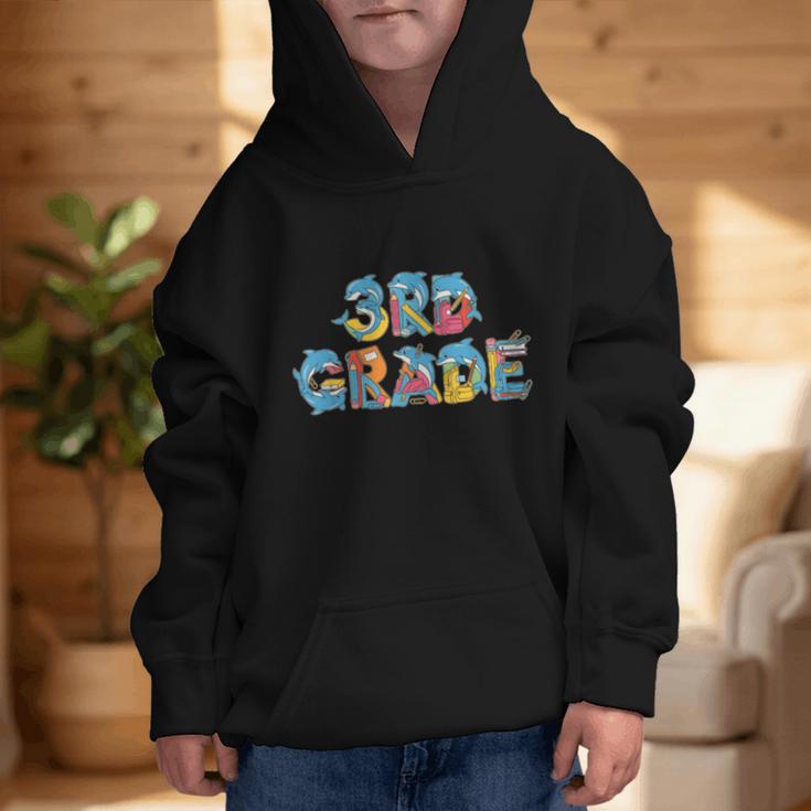 Dolphin Third Grade Back To School Kids Boys Girls Graphic Kid Hoodie