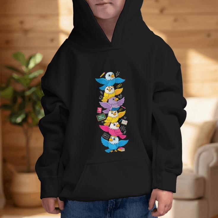 Eagle Colorful Rainbow Back To School Kids Boys Girls Graphic Kid Hoodie