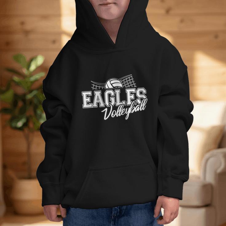 Eagles Volleyball Back To School Spirit Graphic Kid Hoodie Eagles Volleyball Back To School Spirit Graphic Kid Hoodie