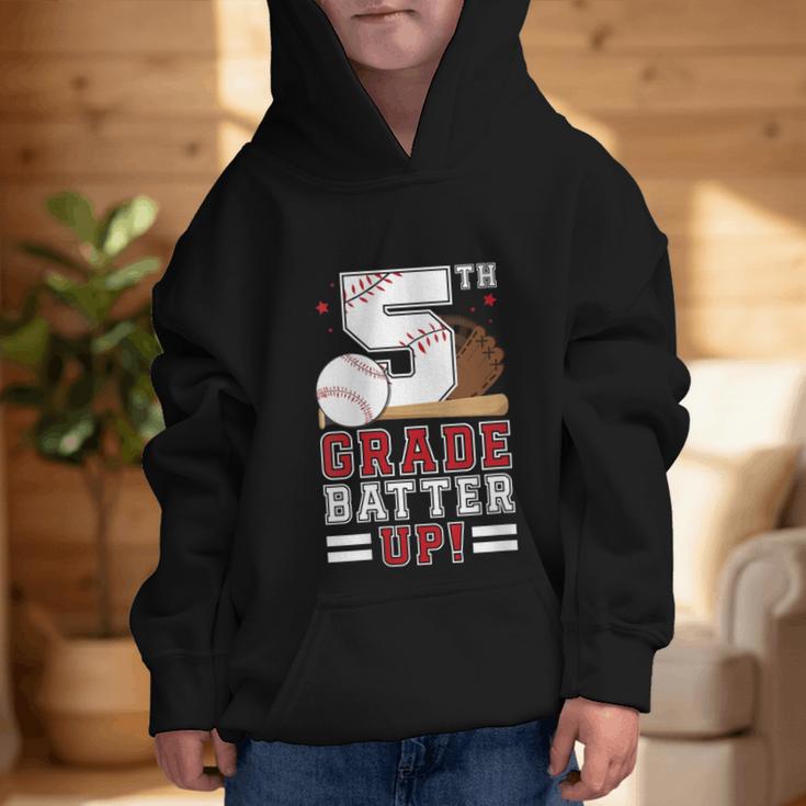 Fifth Grade Batter Up Baseball First Day Back To School Graphic Kid Hoodie Fifth Grade Batter Up Baseball First Day Back To School Graphic Kid Hoodie