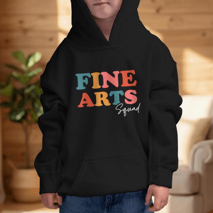 Fine Arts Squad Boho Cute Back To School Fine Arts Graphic Kid Hoodie Fine Arts Squad Boho Cute Back To School Fine Arts Graphic Kid Hoodie