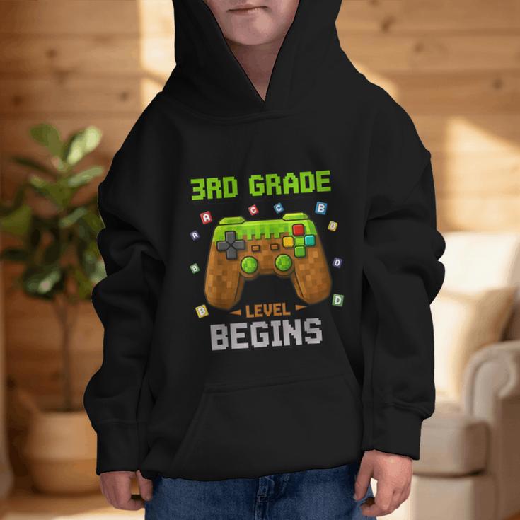 First Day Of 3rd Grade Level Begins Back To School Boy Graphic Kid Hoodie First Day Of 3rd Grade Level Begins Back To School Boy Graphic Kid Hoodie