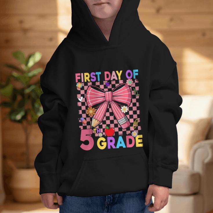 First Day Of 5th Grade Coquette Back To School Girls Kids Graphic Kid Hoodie First Day Of 5th Grade Coquette Back To School Girls Kids Graphic Kid Hoodie