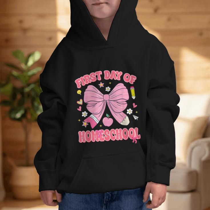 First Day Of Homeschool Coquette Back To School Girls Graphic Kid Hoodie First Day Of Homeschool Coquette Back To School Girls Graphic Kid Hoodie