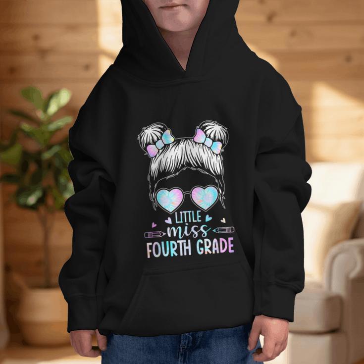 Fourth Grade Little Miss Back To School 4th Grade Little Graphic Kid Hoodie