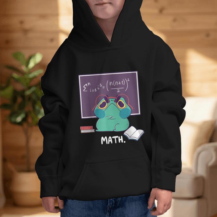 Frog Hates Math Kawaii Science Back To School Kids Graphic Kid Hoodie