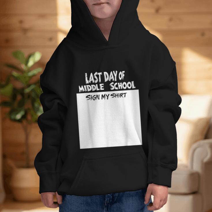 Fun Last Day Of School Sign My Shirt Back To School Cool Graphic Kid Hoodie