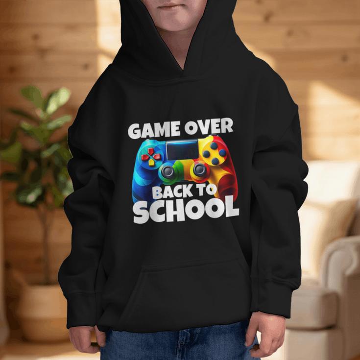 Game Over Back To School Gaming Controller Kids Gamer Graphic Kid Hoodie