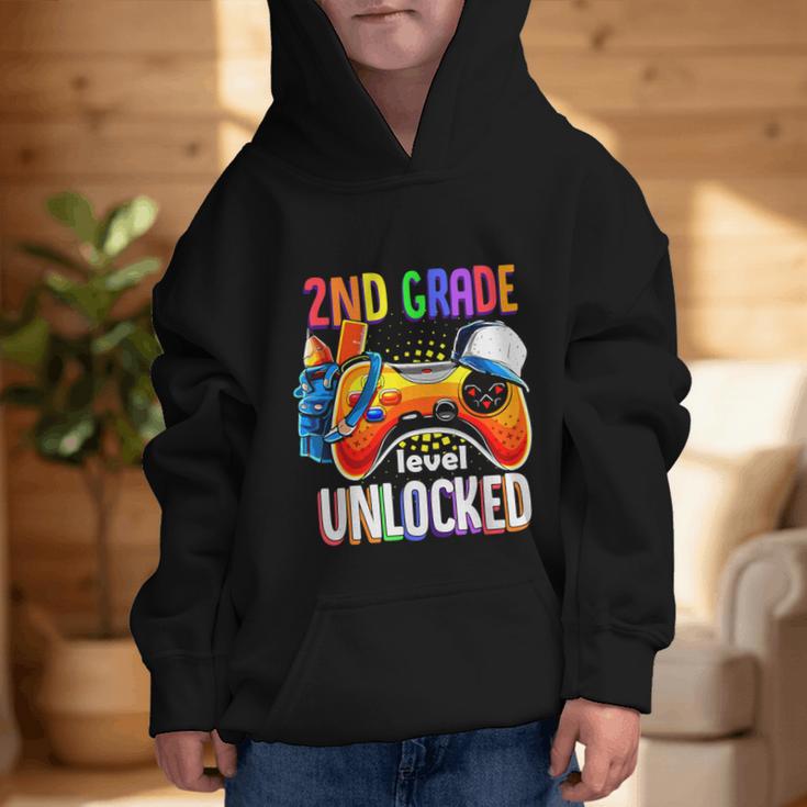 Gamer Back To School Gamepad 2nd Second Grade Level Unlocked Graphic Kid Hoodie Gamer Back To School Gamepad 2nd Second Grade Level Unlocked Graphic Kid Hoodie