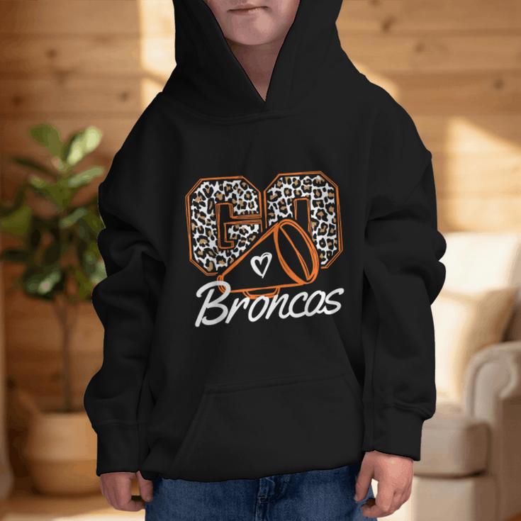 Go Cheer Broncos School Spirit Fan Team Back To School Graphic Kid Hoodie