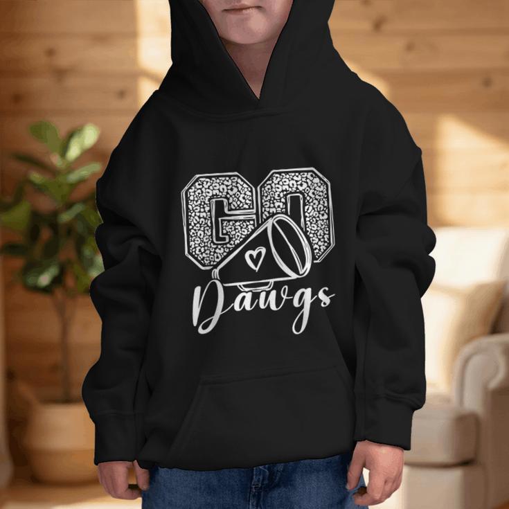 Go Cheer Bulldogs High School Spirit Fan Team Back To School Graphic Kid Hoodie