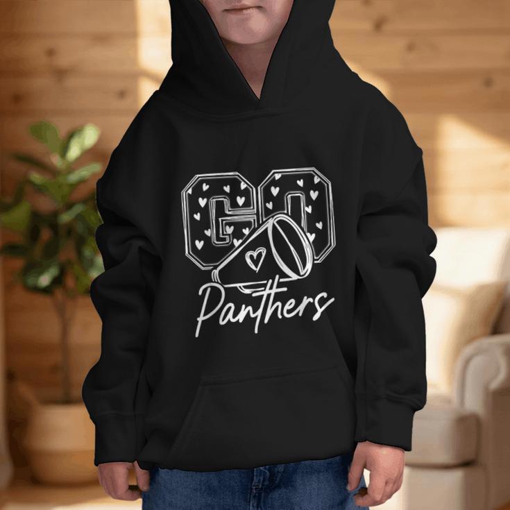 Go Cheer Panthers High School Spirit Team Back To School Graphic Kid Hoodie
