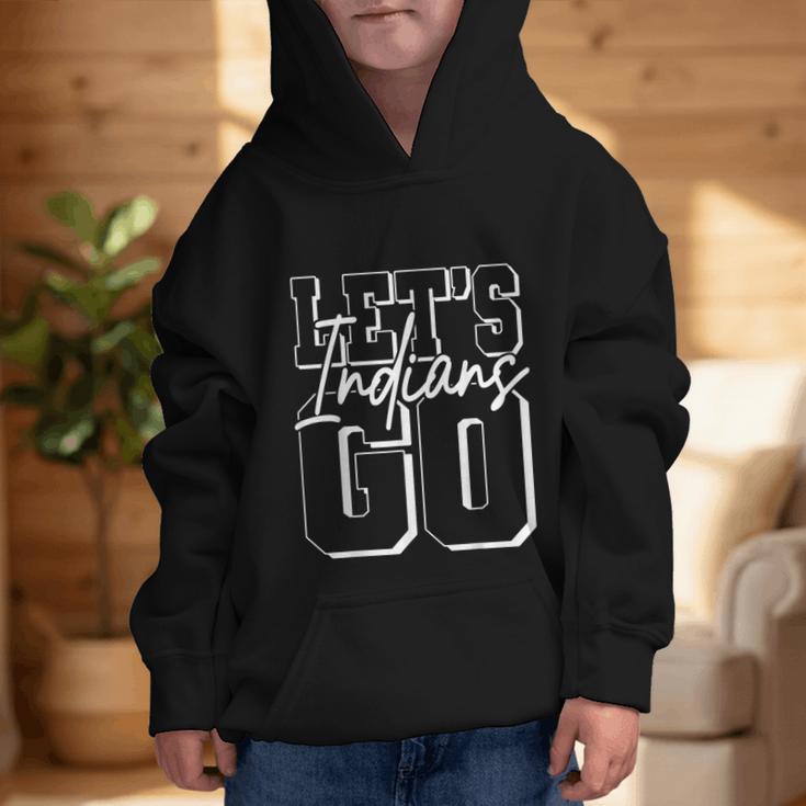 Go Indians Back To School Spirit Graphic Kid Hoodie Go Indians Back To School Spirit Graphic Kid Hoodie