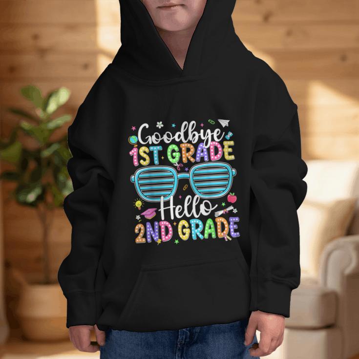 Goodbye 1st Grade Hello 2nd Grade Graduation Back To School Graphic Kid Hoodie