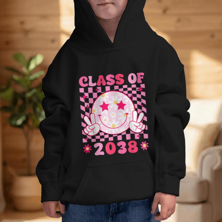 Groovy Class Of 2038 Grow With Me Smile Face Back To School Graphic Kid Hoodie Groovy Class Of 2038 Grow With Me Smile Face Back To School Graphic Kid Hoodie