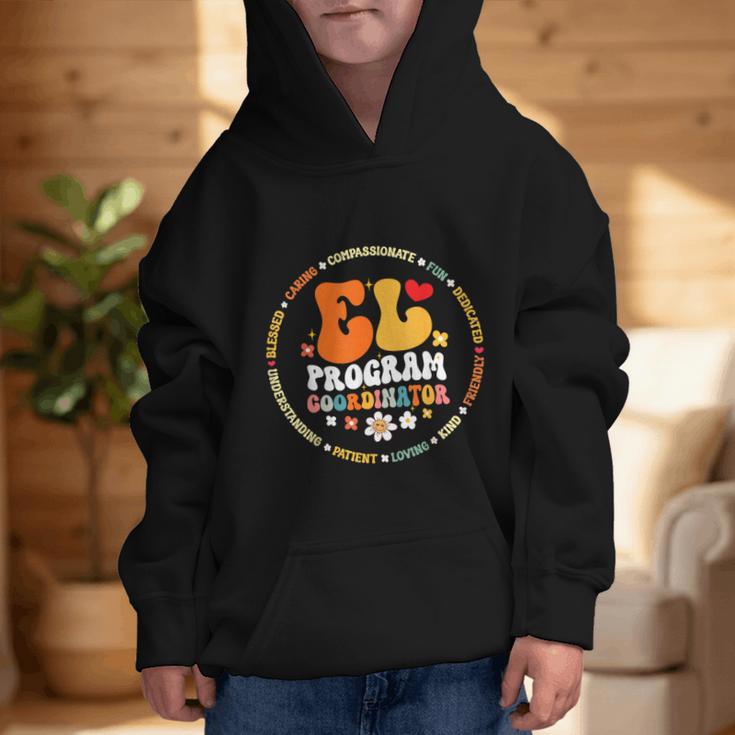 Groovy EL Program Coordinator Appreciation Back To School Graphic Kid Hoodie