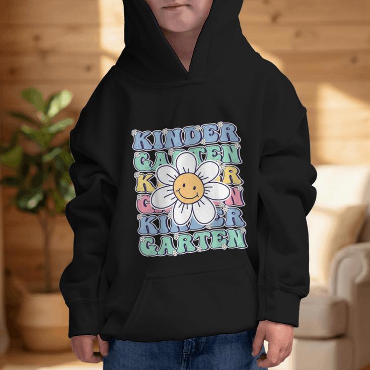 Groovy Kindergarten Back To School First Day Of Kindergarten Graphic Kid Hoodie Groovy Kindergarten Back To School First Day Of Kindergarten Graphic Kid Hoodie