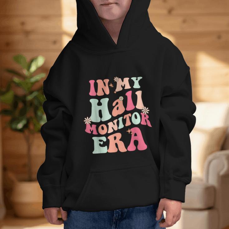 In My Hall Monitor Era School Student Back To School Groovy Graphic Kid Hoodie